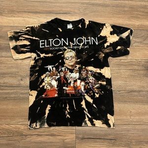 Graphic Tie-Dye T-Shirt - Black and Tan